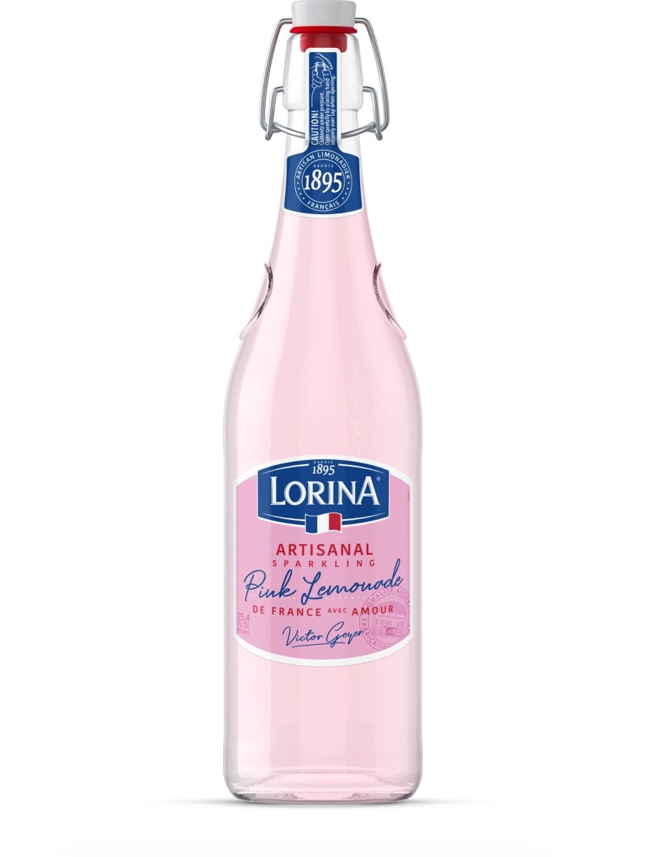 Drink, Pink Lemonade, Sparkling, Glass, 25.4 Fluid Ounce,6 - 750 ML