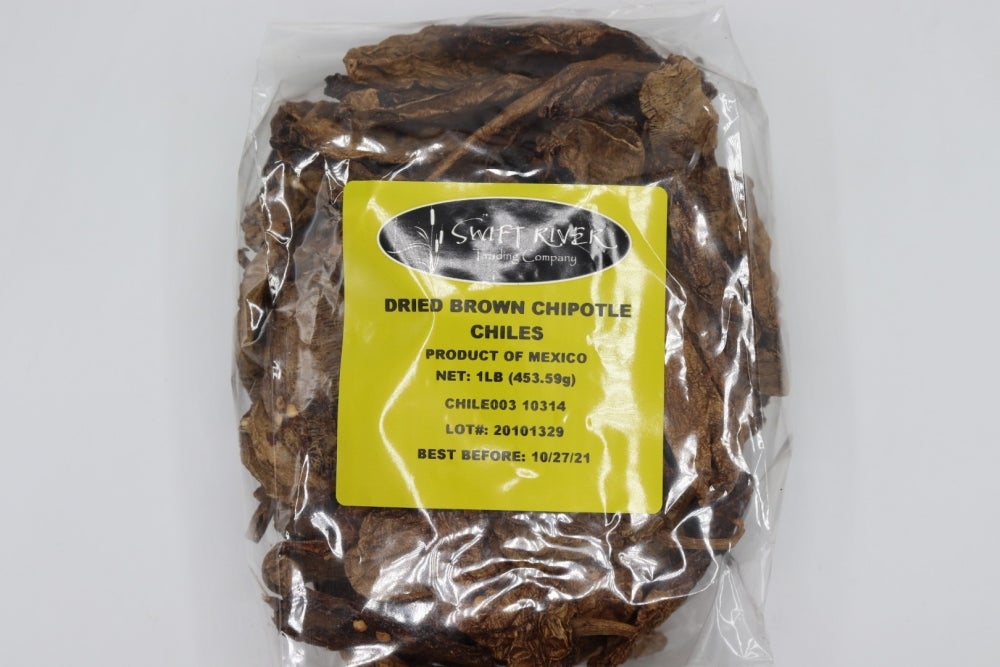 Peppers, Chipotle Brown Chili, Whole, Dried, Bulk,1 - 1 POUND