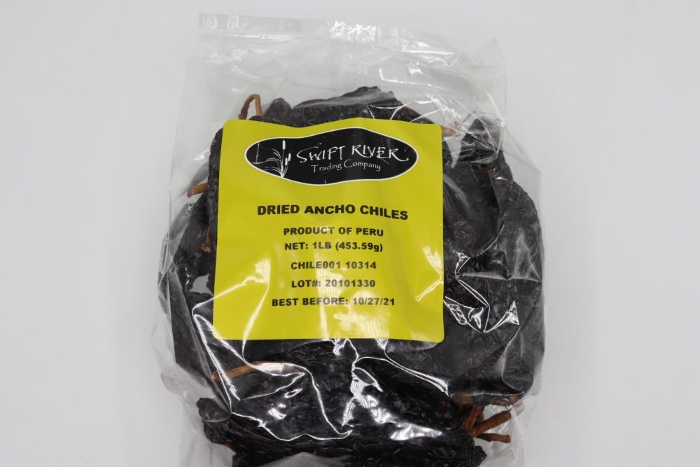Peppers, Ancho Chile, Whole, Dried,1 - 1 POUND