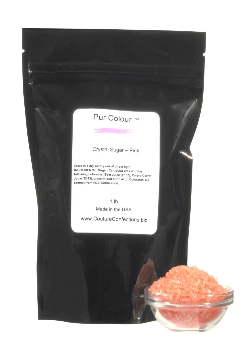 Sugar, Cane, Crystal, Pink,1 - 1 POUND