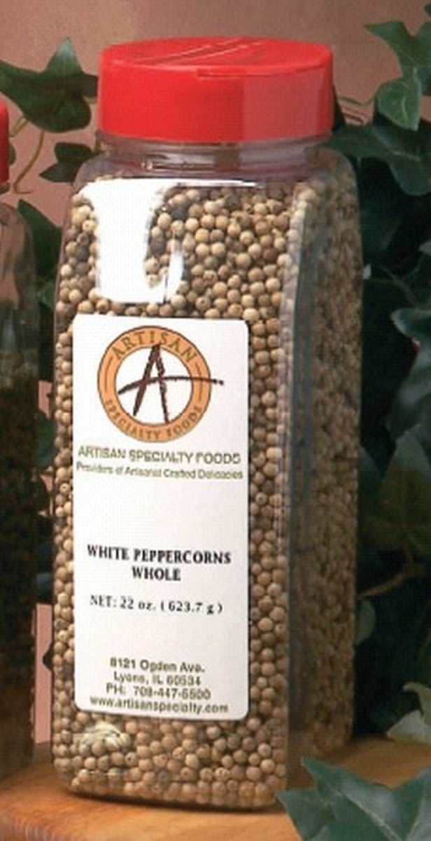 Peppercorns, Whole, White,1 - 22 OUNCE