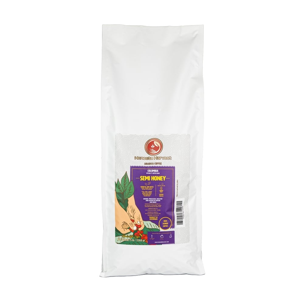 Coffee, Whole Bean, Semi Honey, Medium Roast,2 - 5 POUND