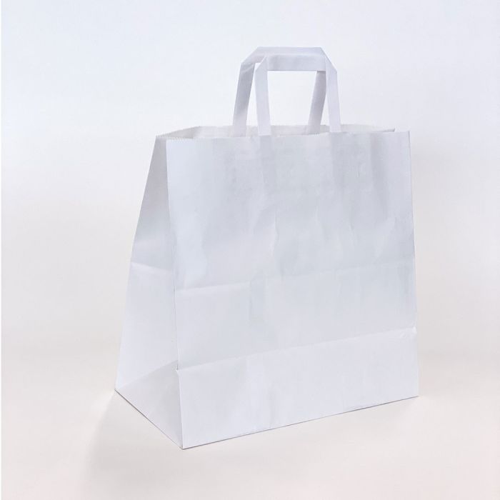 Bags, Half-Bushel, Paper, White, Plain, Double Handle,250 - 1 EACH
