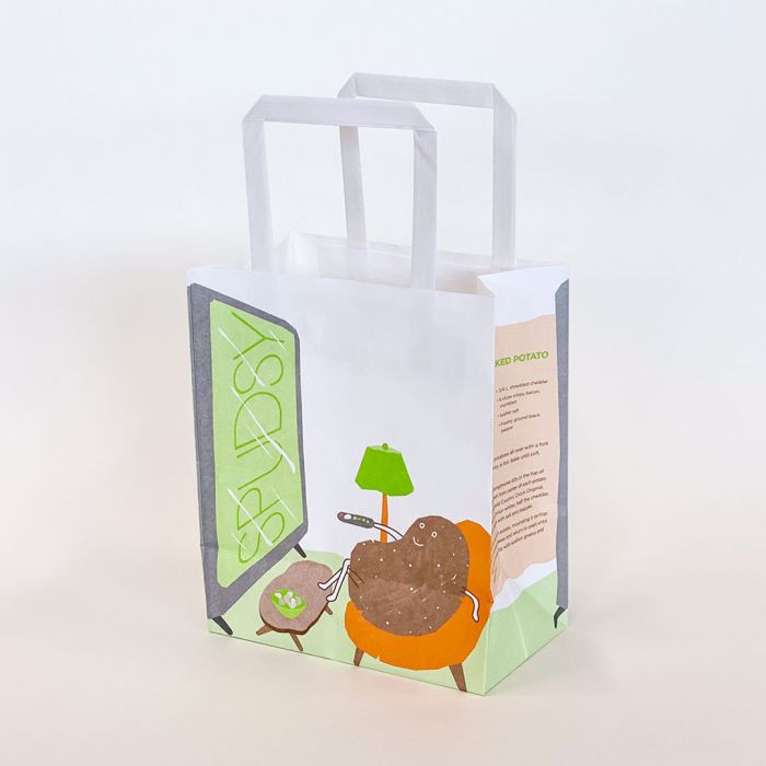 Bags, Half-Peck, Paper, Potato Design, Double Handle,500 - 1 EACH