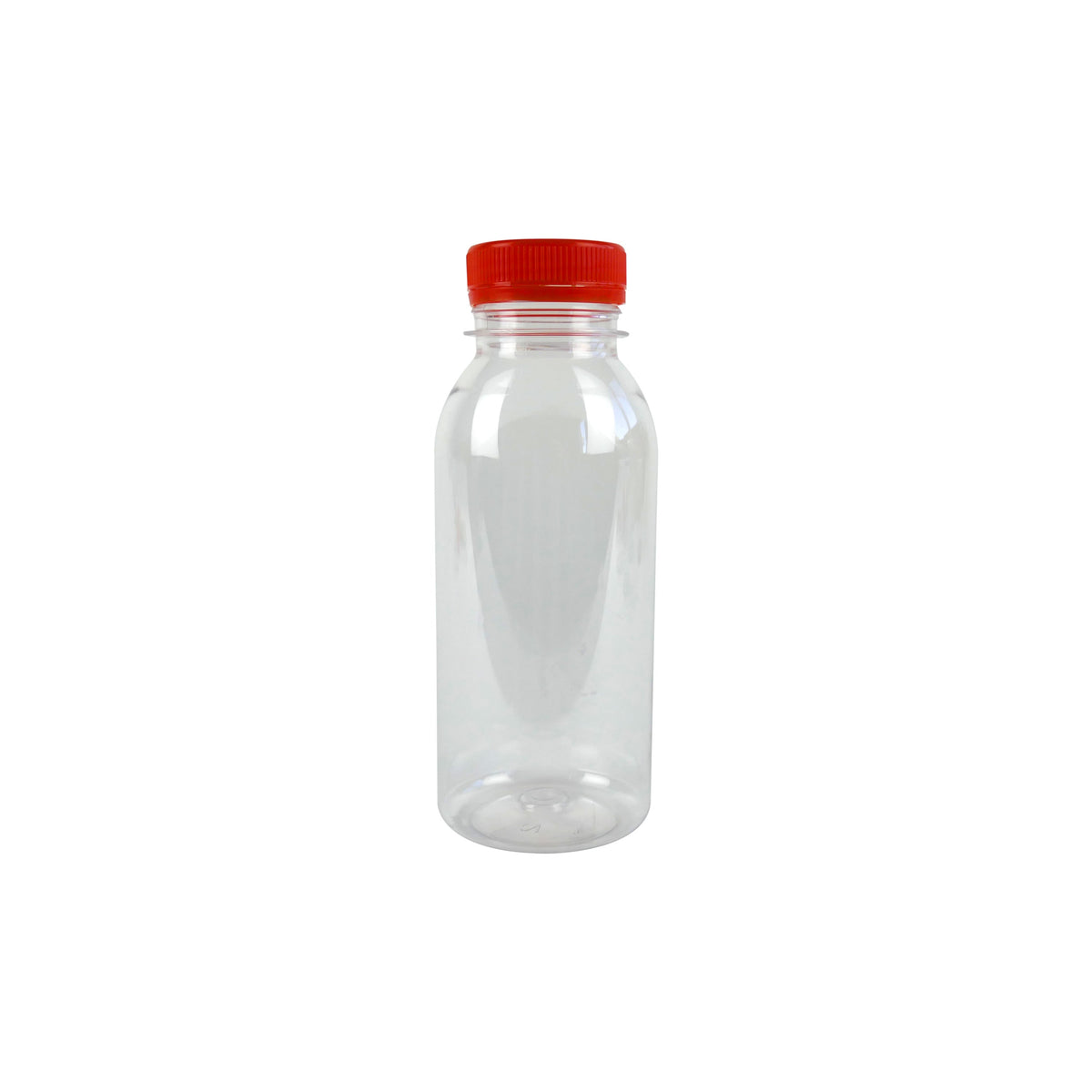 Bottles, 7.8 Ounce, Plastic, Clear, PET, with Orange Cap, 1 Each,300 - 1 COUNT