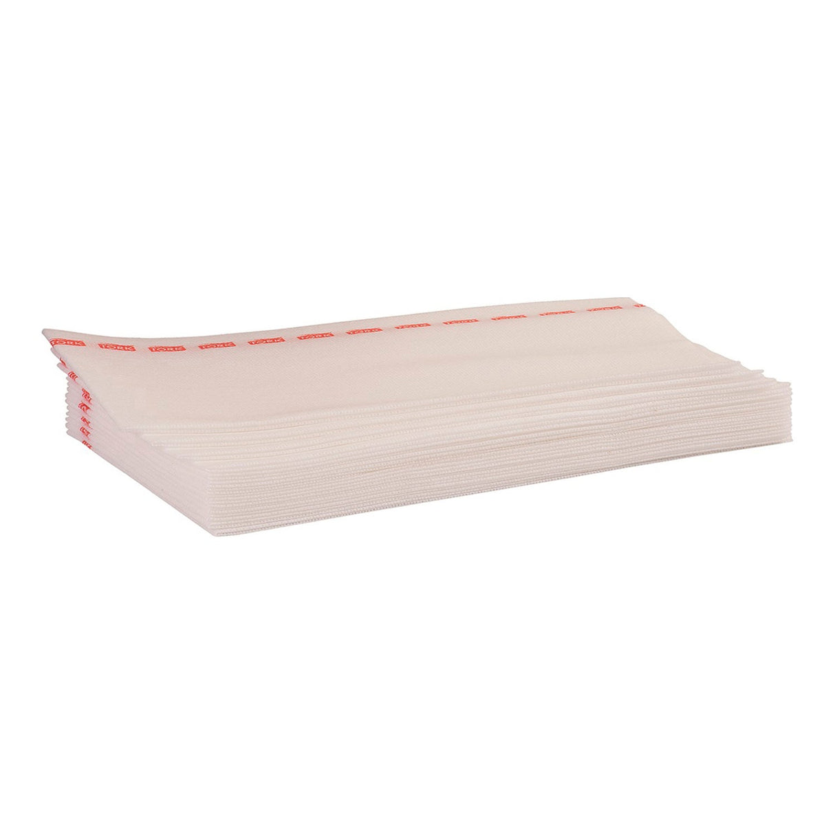 Wipers, Foodservice, Antimicrobial, White with Red Stripe, 13 x 24 Inch, Self-Dispensing Box,1 - 150 COUNT