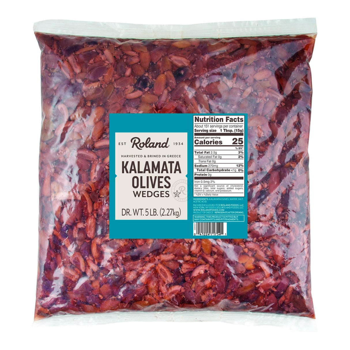Olives, Kalamata, Wedged, Bag,2 - 6.17 POUND