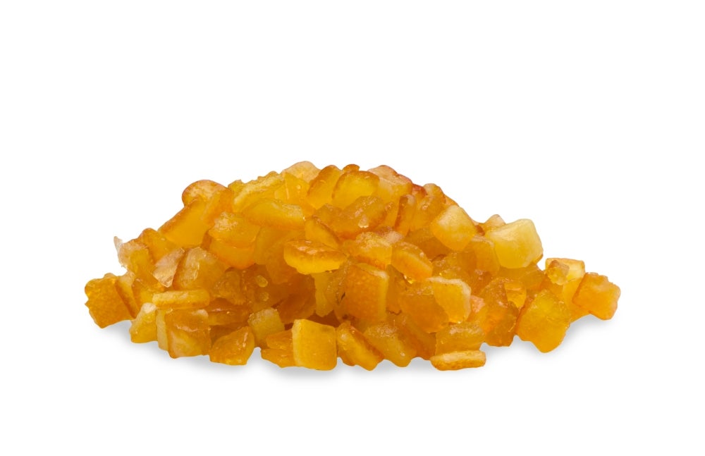 Topping, Orange Peel, Candied, Cubed,1 - 2 POUND