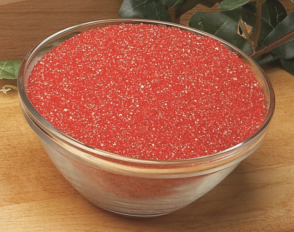 Sugar, Sanding, Crystal, Red,1 - 8 POUND