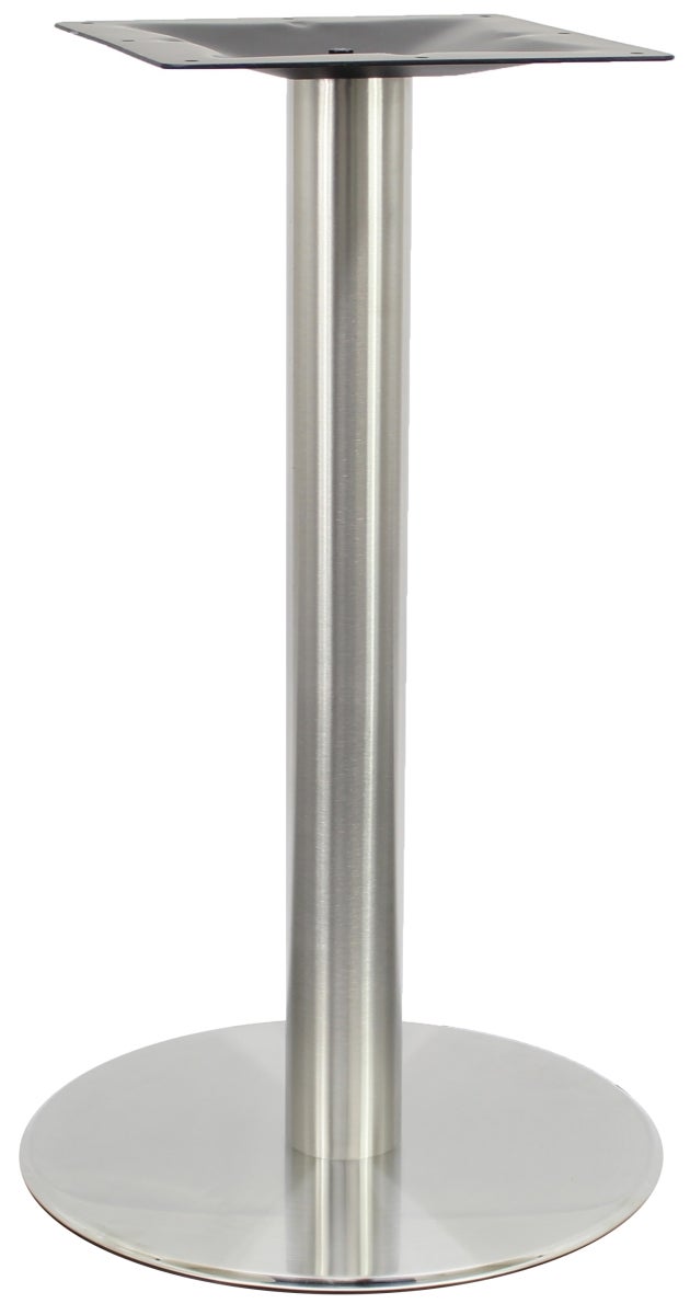 Table Base, 17 Inch, Bar Height, Stainless Steel, Round,2 - 1 COUNT