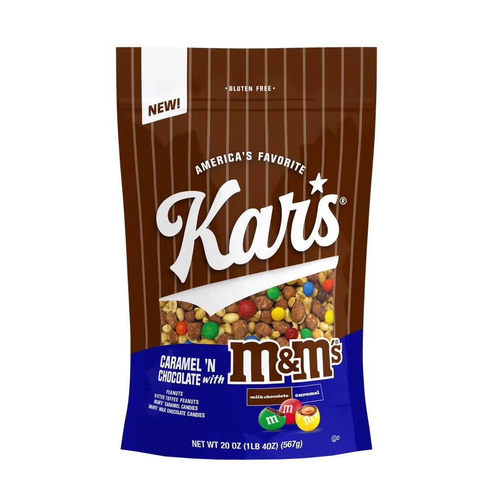 Trail Mix, Caramel & Chocolate, contains M&M Caramel Chocolate Candy,6 - 20 OUNCE