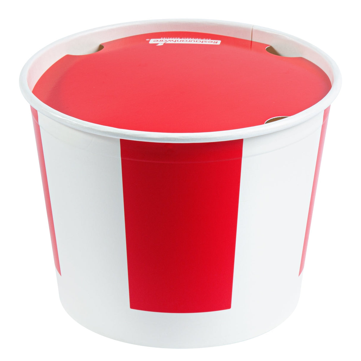 Buckets, Chicken, Bio Tek 130 Ounce, Paper, Red & White, includes Lid,4 - 25 COUNT