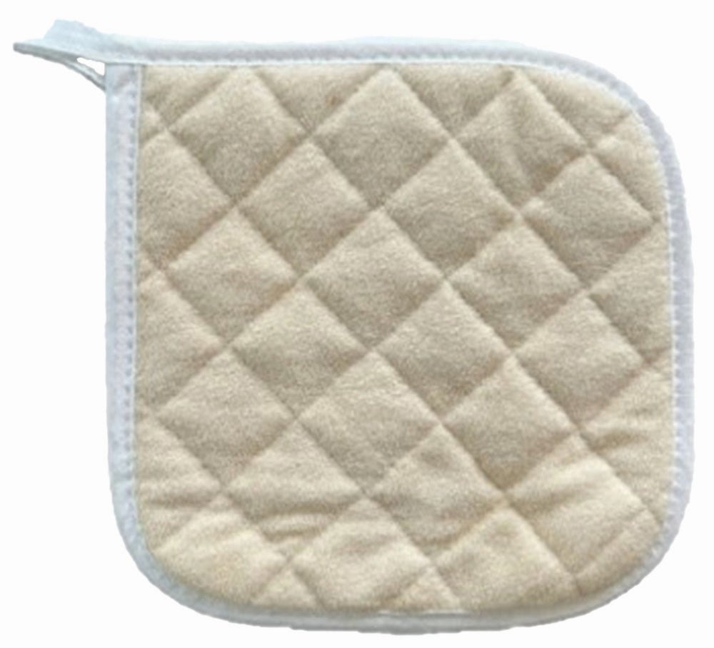 Holders, Pot, 8 x 8 Inch, Terry Cloth, Almond,12 - 1 EACH