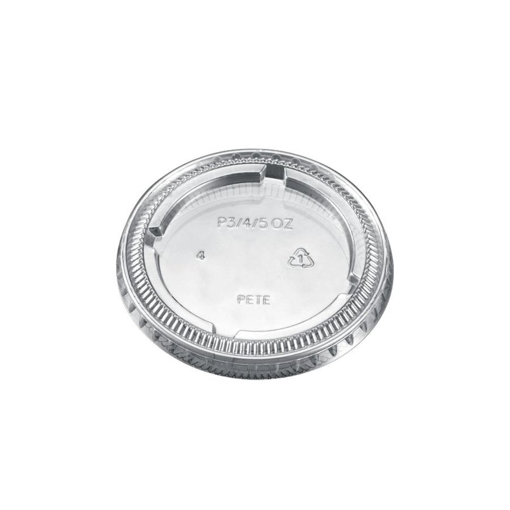 Lids, Flat, Plastic, Clear, PET, For 3.25, 4 & 5.5 Ounce Portion Cups,2500 - 1 COUNT