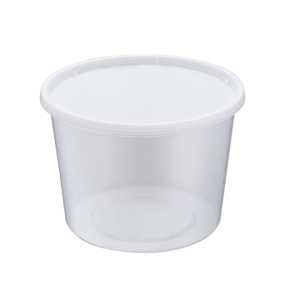 Container, Deli, 64 Ounce, Microwaveable Plastic, with Lid, Polypropylene,120 - 1 COUNT
