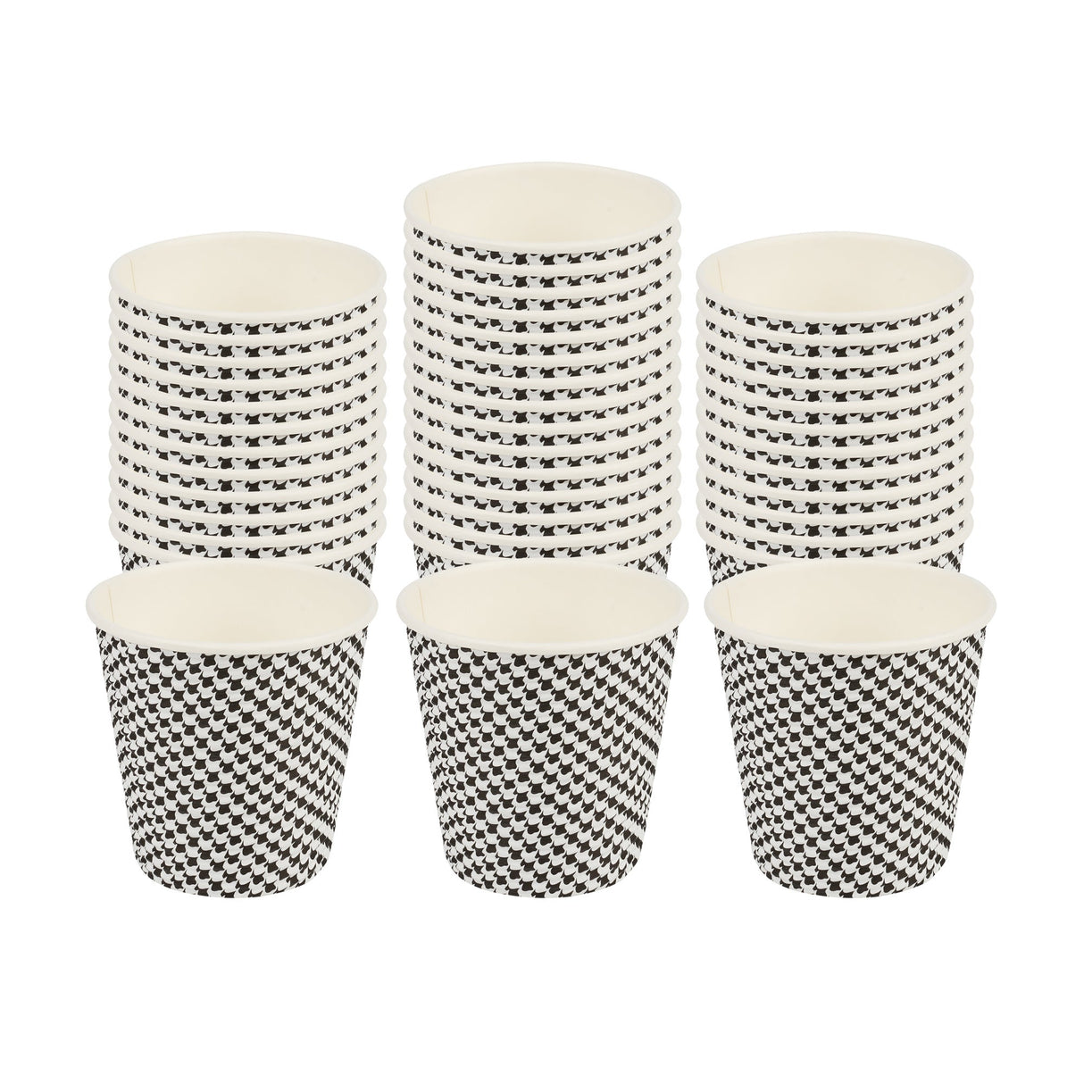 Cups, Coffee, 8 Ounce, Paper, Houndstooth, Spiral Wall, 3.50 x 3.50 x 3.25 Inch,20 - 25 COUNT