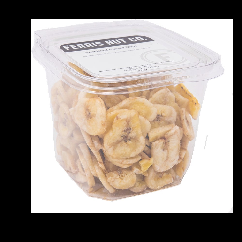 Banana, Chips, Dried, in Deli Cup,12 - 8 OUNCE