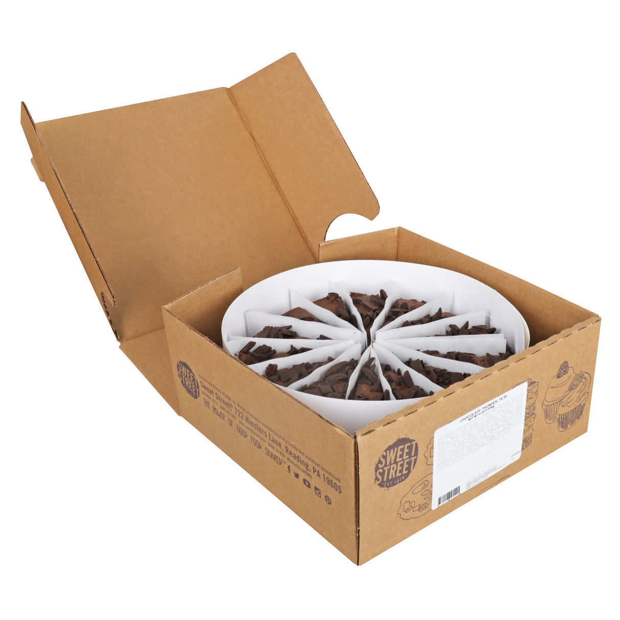 Cake, 3-Layer, Chocolate, Iced, 14 Slices per Cake, Frozen,2 - 4 POUND