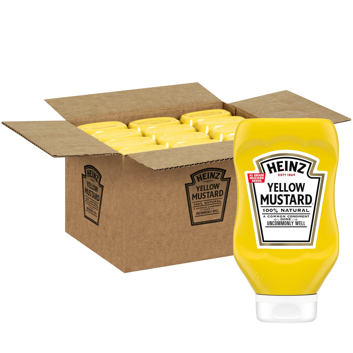 Mustard, Yellow, Upside Down Squeeze Bottle,12 - 20 FLUID