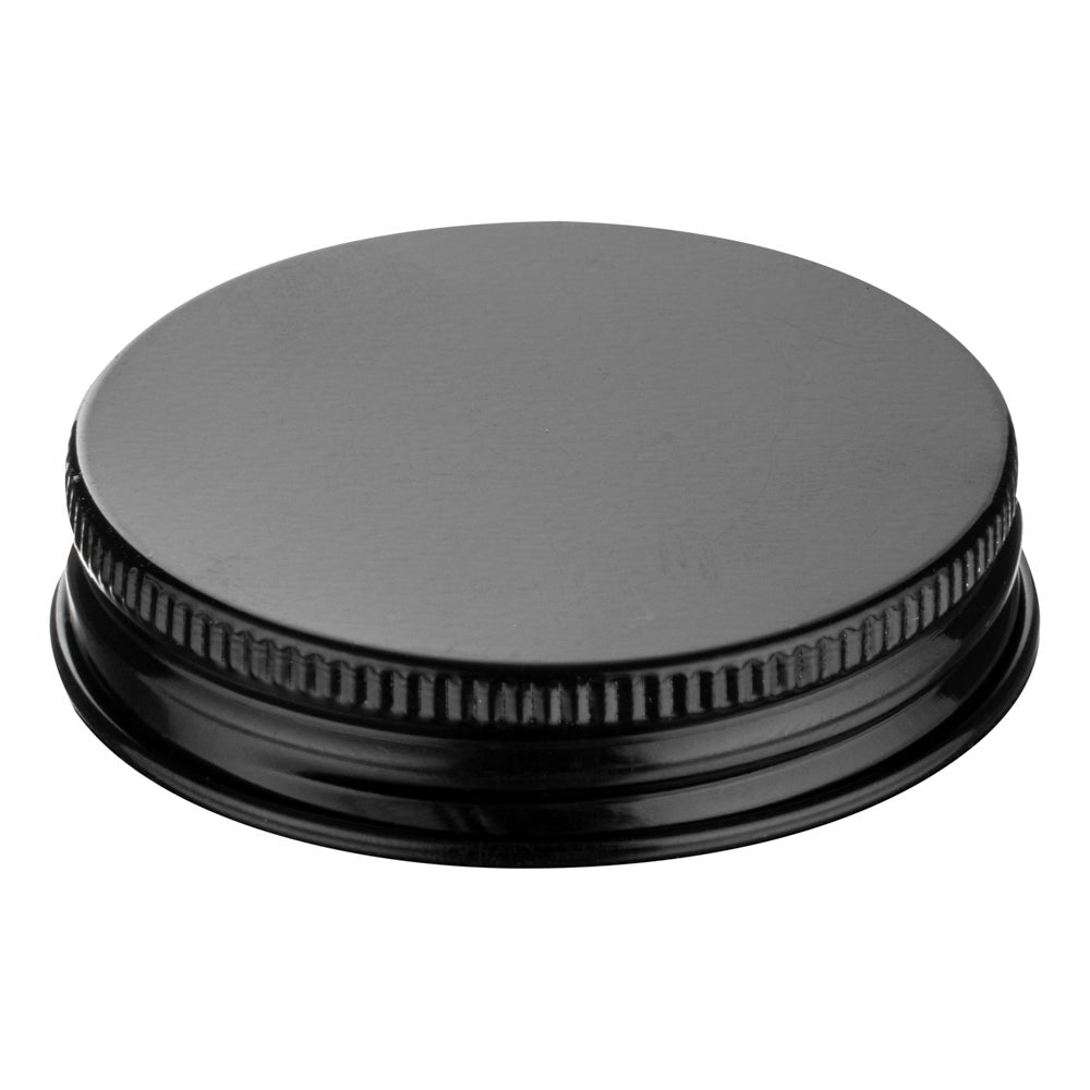 Jars, Candy & Snack, RW Base 2 Ounce, Clear, Plastic, with Black Aluminum Lid, Round, 2 x 2 x 1.25 Inch,100 - 1 COUNT