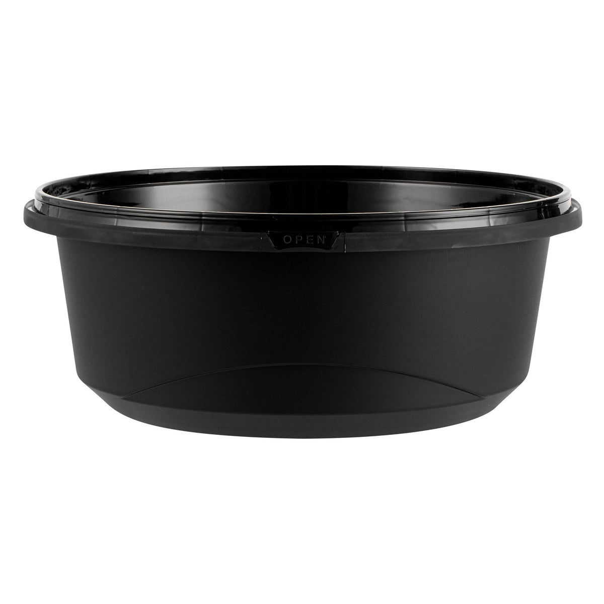Bowls, Serving, Cater Tek 101 Ounce, Microwavable Plastic, Black, 9.75 x 9.75 x 4 Inch, includes Clear Lid, Round,25 - 2 PIECE