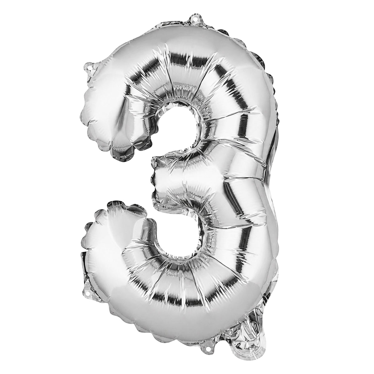 Balloon, Mylar, Balloonify 16 Inch, Number 3, Silver,1 - 1 EACH