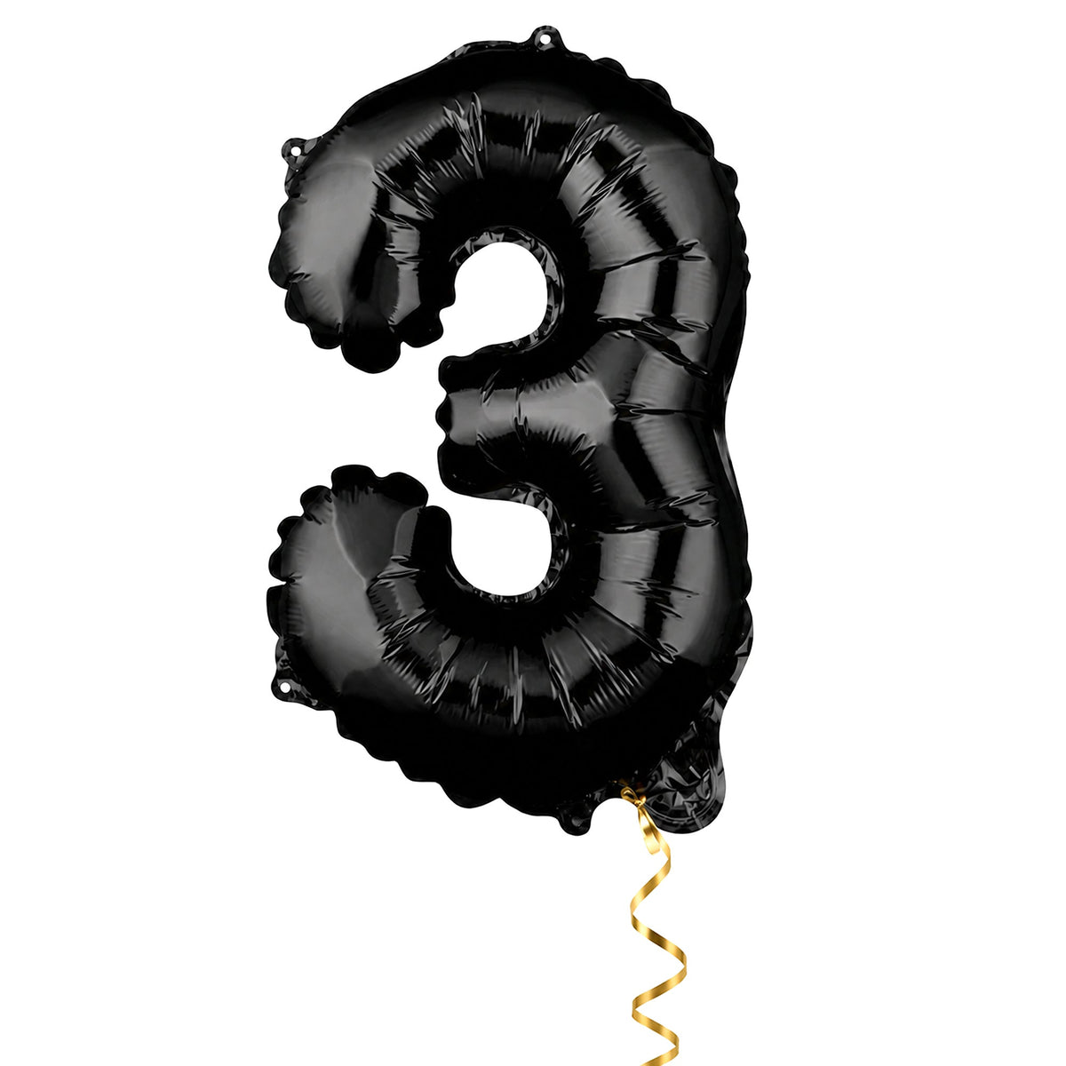 Balloon, Mylar, Balloonify 16 Inch, Number 3, Black,1 - 1 EACH