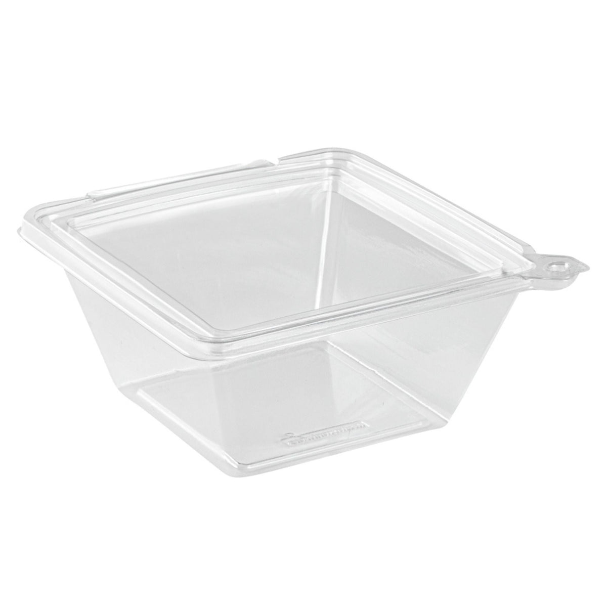 Bowls, Salad, Tamper Tek 48 Ounce, Plastic, Clear, 7.50 x 7.25 x 3.25 Inch, Square, with Lid, Tamper Evident,100 - 1 COUNT