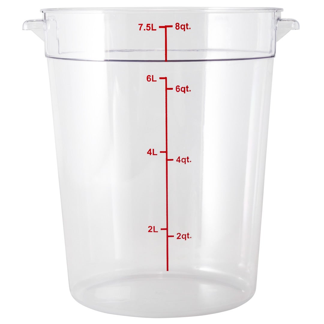 Pans, Food, 8 Quart, Round, 8.75 x 8.75 x 10.50 Inch Clear, Plastic,10 - 1 EACH