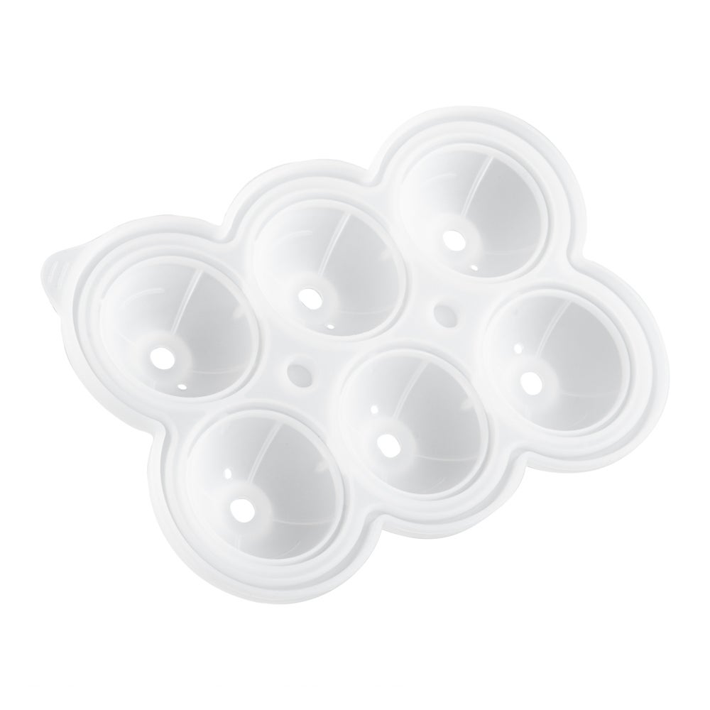 Mold, Ice, 6 Compartment, Sphere, Black, Silicone,1 - 1 EACH