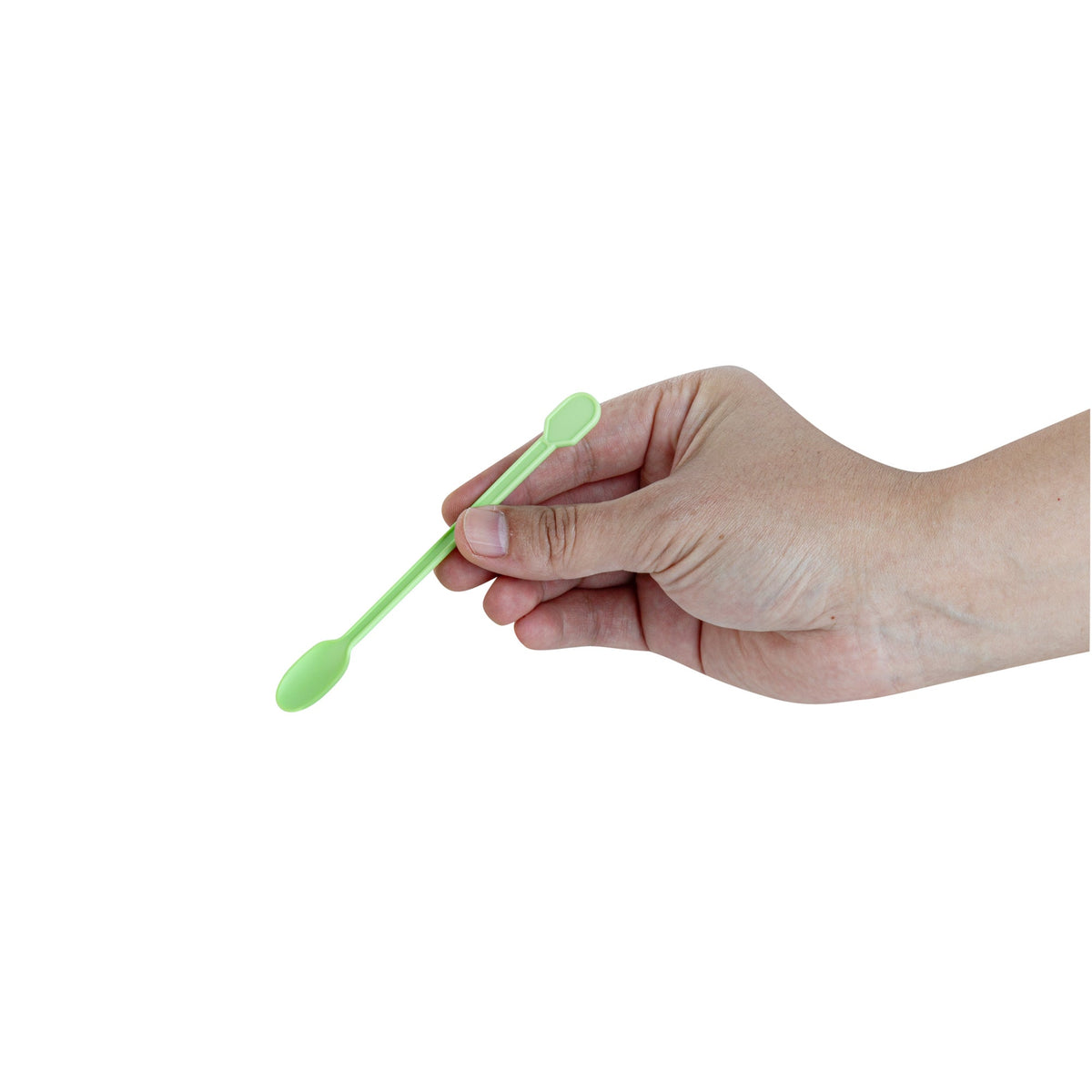 Spoons, Stirrer, Basic Nature, Plastic, Green, 4 Inch, CPLA,10 - 100 COUNT