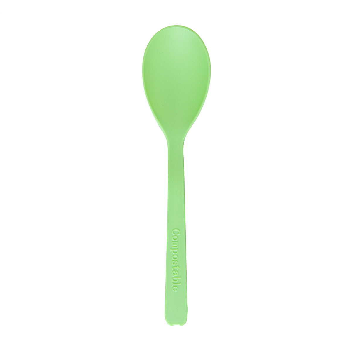 Spoons, Mini, Basic Nature, Plastic, Green, 4 Inch, Heat-Resistant, CPLA,100 - 1 COUNT