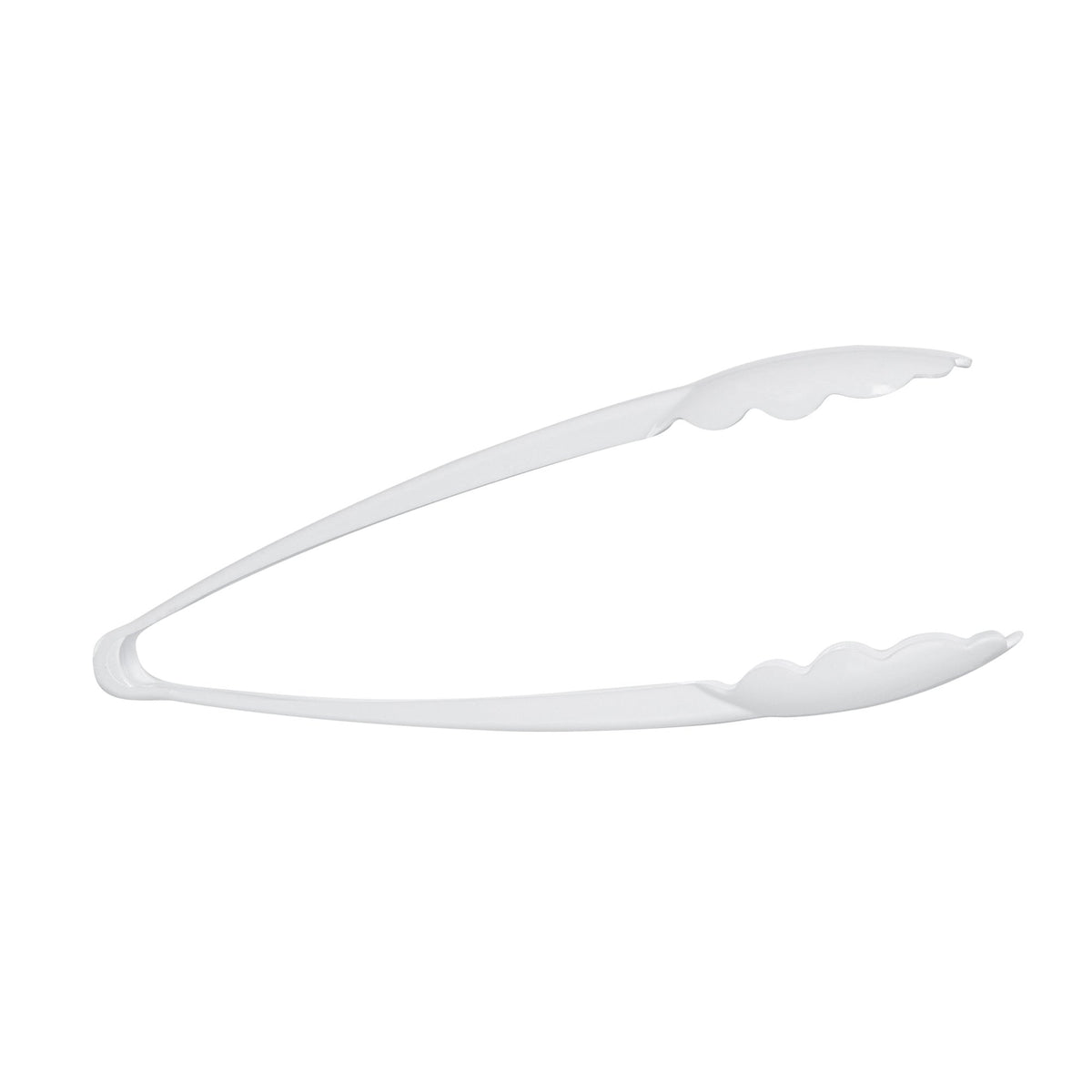 Tongs, Scalloped, Cater Tek Heavy-Duty, 9 Inch, Plastic, White,10 - 1 COUNT