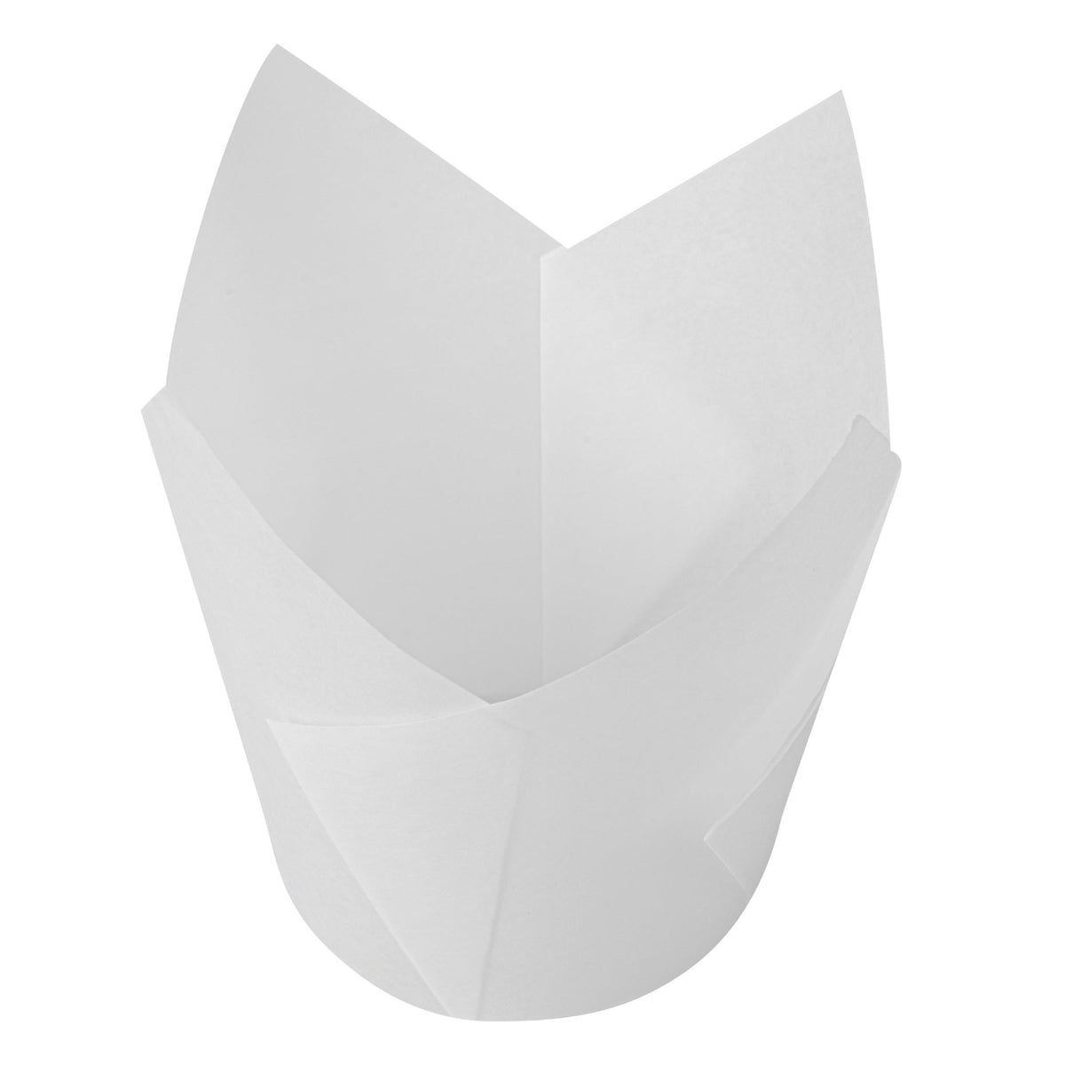 Cups, Baking, Panificio 3.50 Ounce, Greaseproof Paper, White, Tulip,50 - 1 COUNT