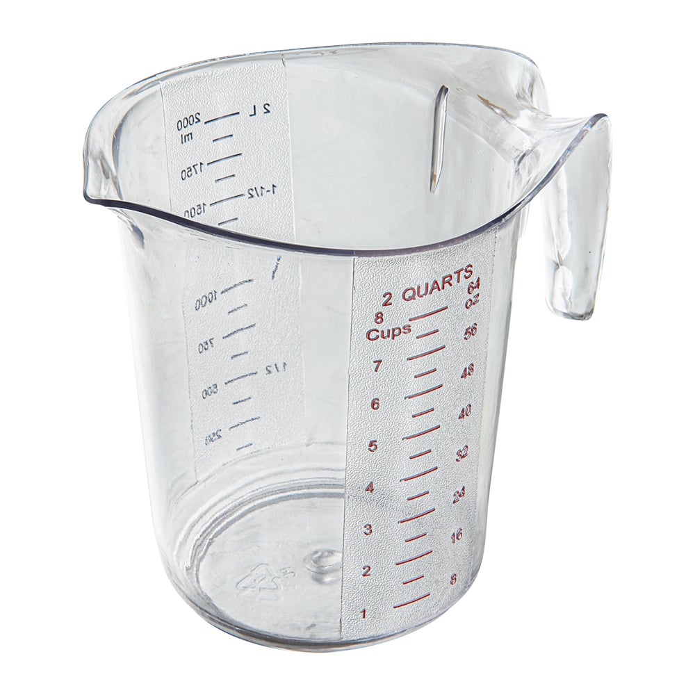 Cups, Measuring, 2 Quart, Clear, Plastic,10 - 1 COUNT