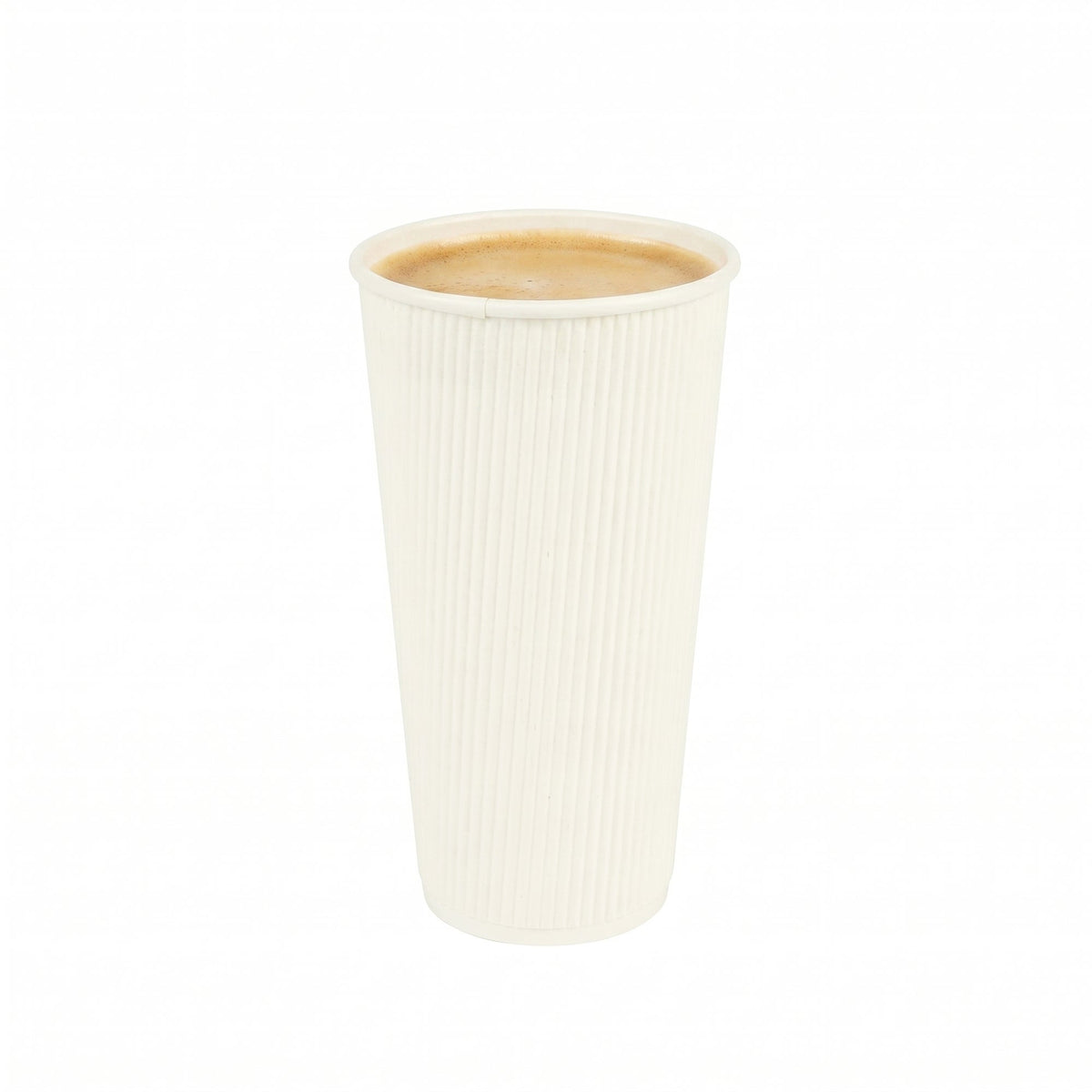 Cups, Hot, 20 Ounce, Paper, Whie, Ripple Wall,1 - 250 COUNT