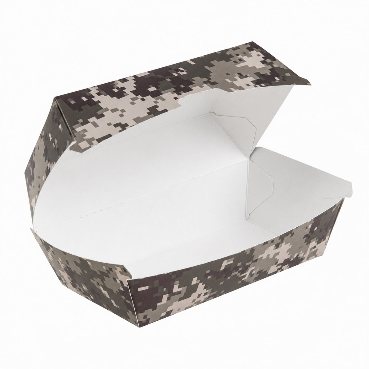 Containers, Hot Dog & Sandwich, Bio Tek 6.75 x 3.50 x 3.50 Inch, Paper, Camouflage, Rectangular,100 - 1 COUNT