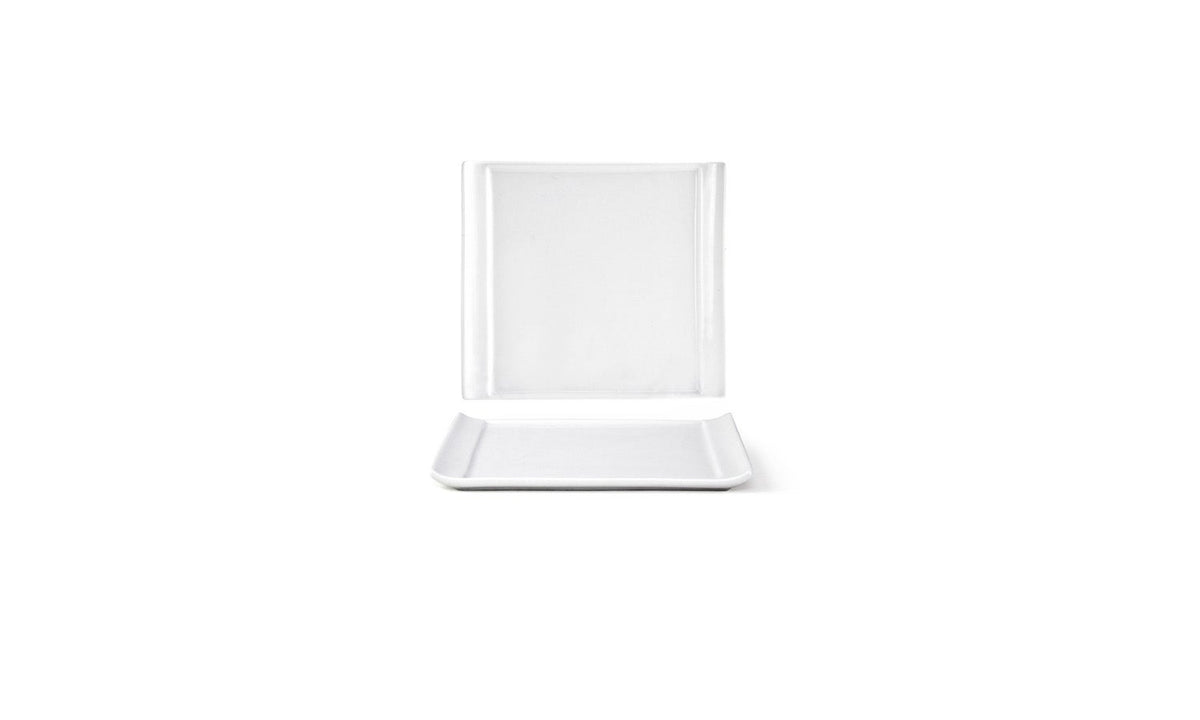 Plates, Nouvelle, 5.5 Inch, White, Square, 5.5 Linear Inch,12 - 1 COUNT