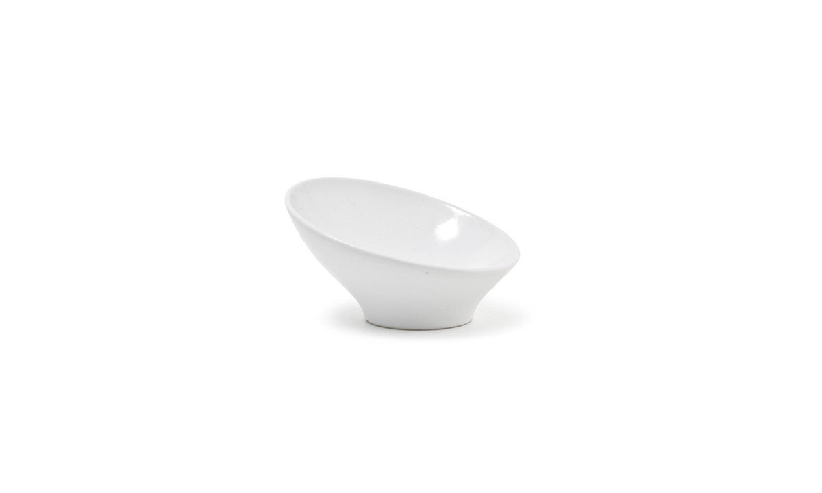Bowls, 5 Inch, White, Slanted, 5 Linear Inch,12 - 1 COUNT