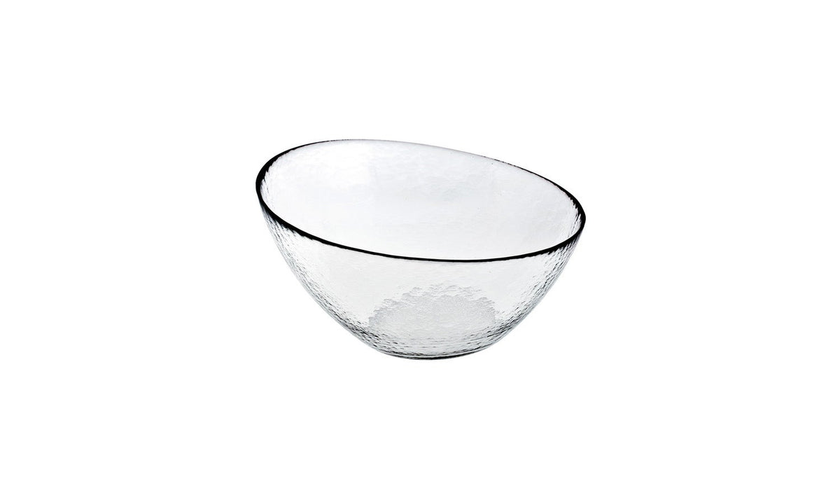 Bowls, Footed, Kaleidoscope, 7.25 Inch, Clear Glass, Slanted, 7.25 Linear Inch,6 - 1 COUNT