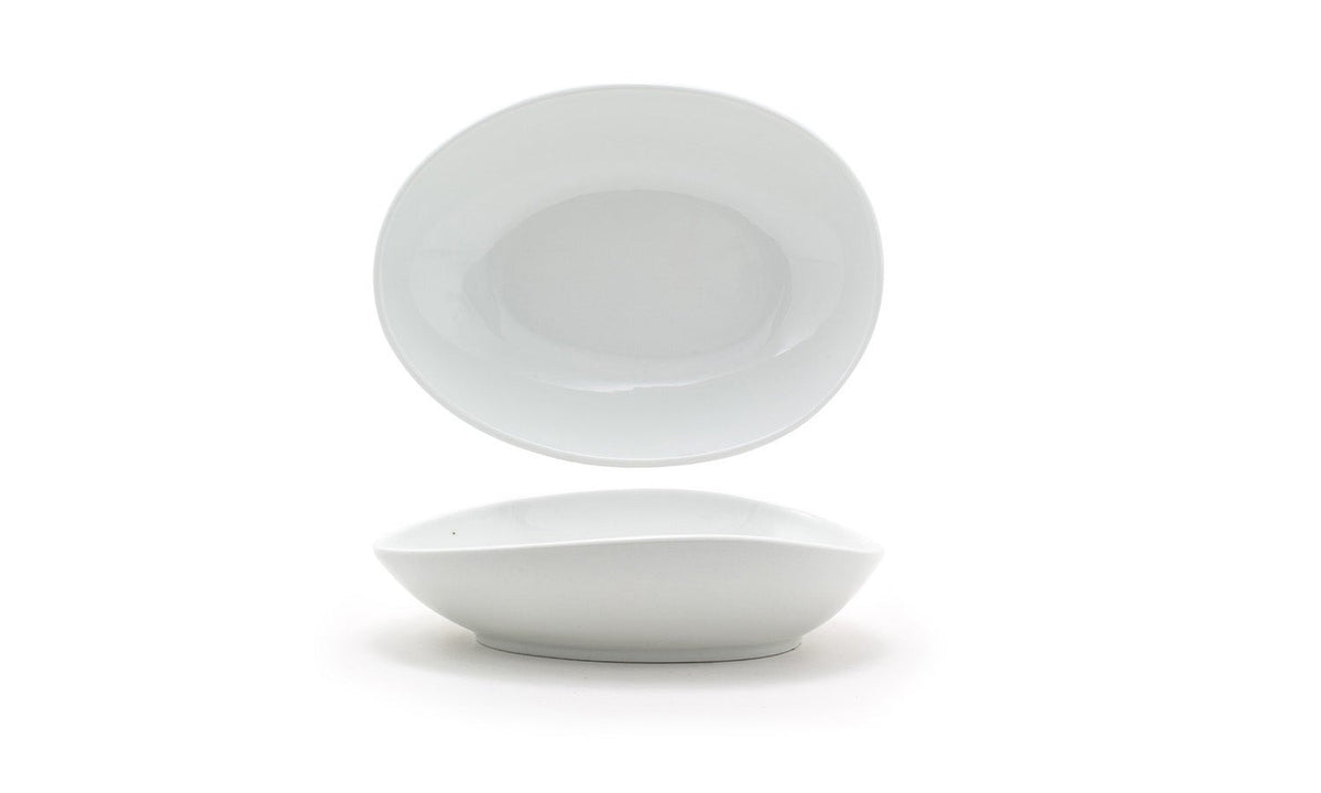 Bowls, Porcelain, 30 Ounce, 10 Inch, White, Oval,4 - 1 COUNT