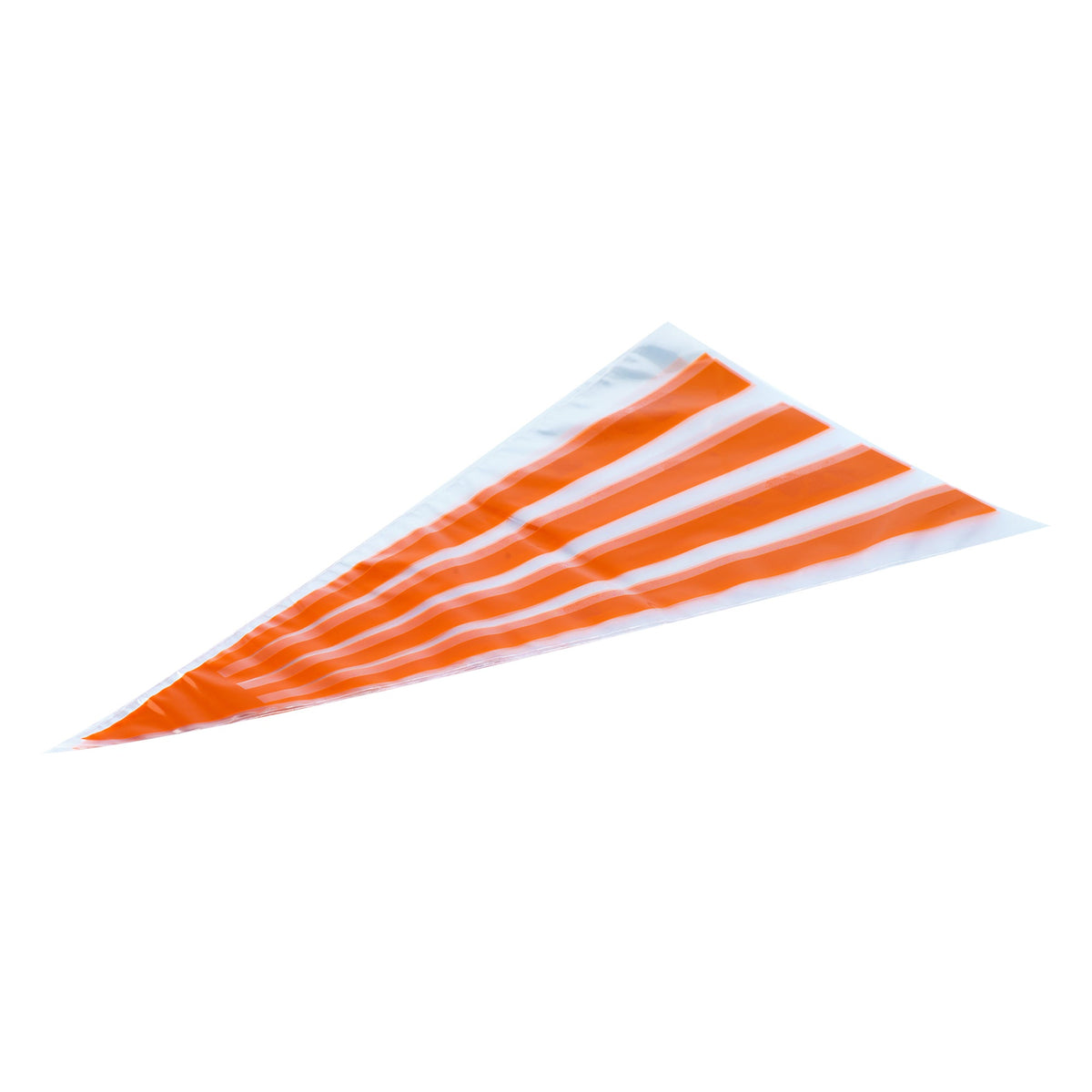 Bags, Bag Tek 6 x 11 Inch, Plastic, Orange Stripe, Cone-Shape,100 - 1 COUNT