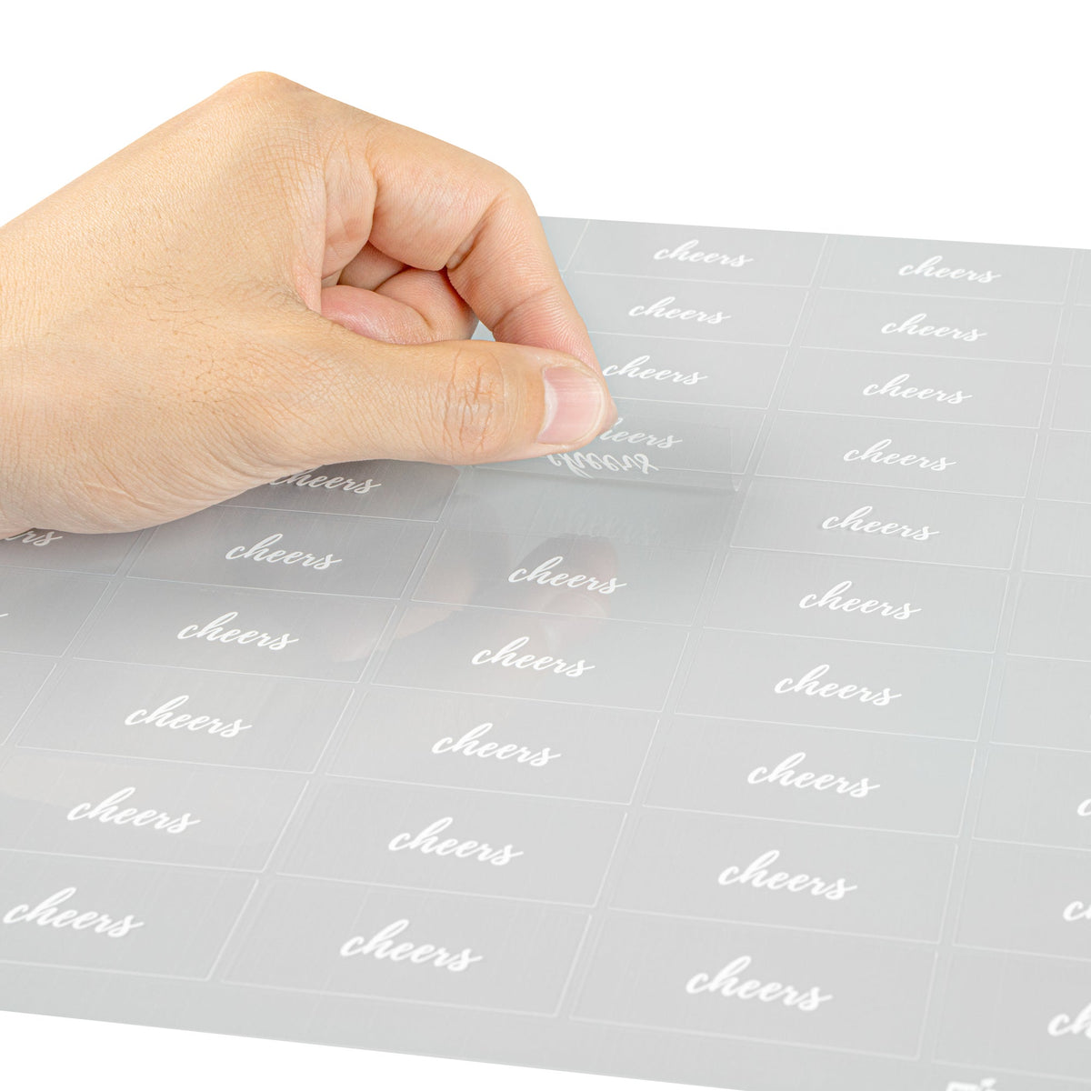 Labels, Water-Resistant, 2 x 1 Inch, Clear & White,1 - 100 COUNT