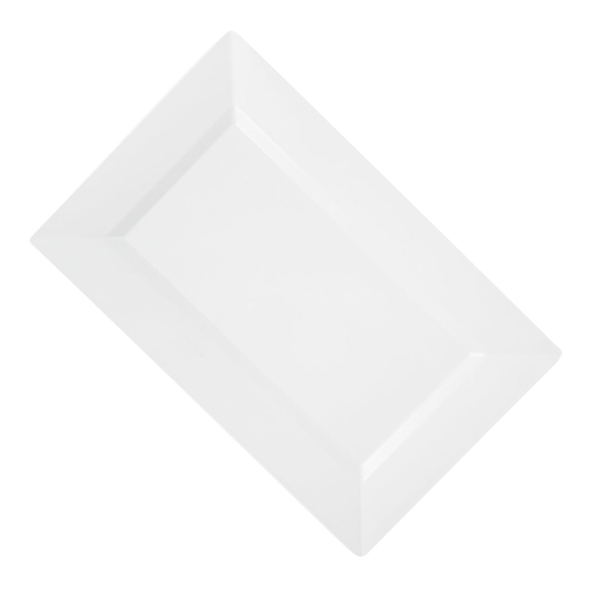 Plates, Moderna 11.50 x 7.25 x 0.75 Inch, Plastic, White, Rectangular,10 - 10 COUNT