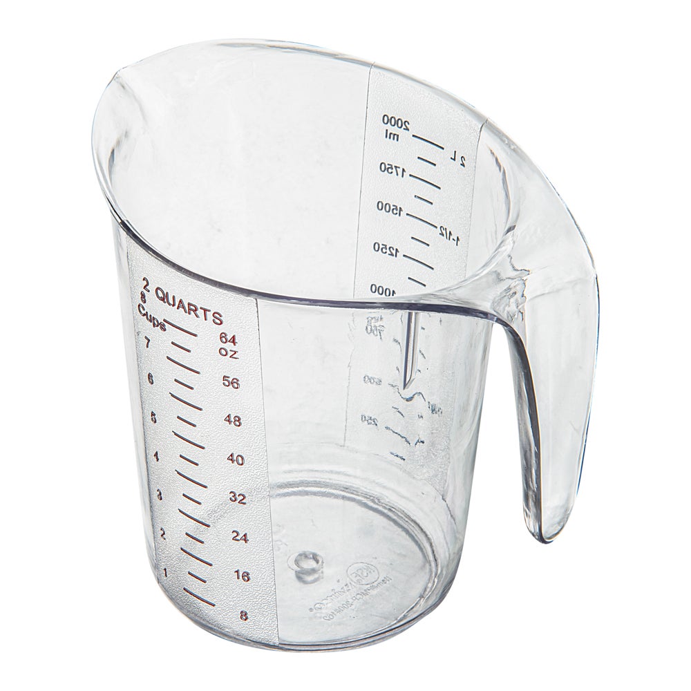 Cup, Measuring, RW Base, 2 Quart, Plastic, Clear, 7.75 x 6 x 7.50 Inch,1 - 1 EACH