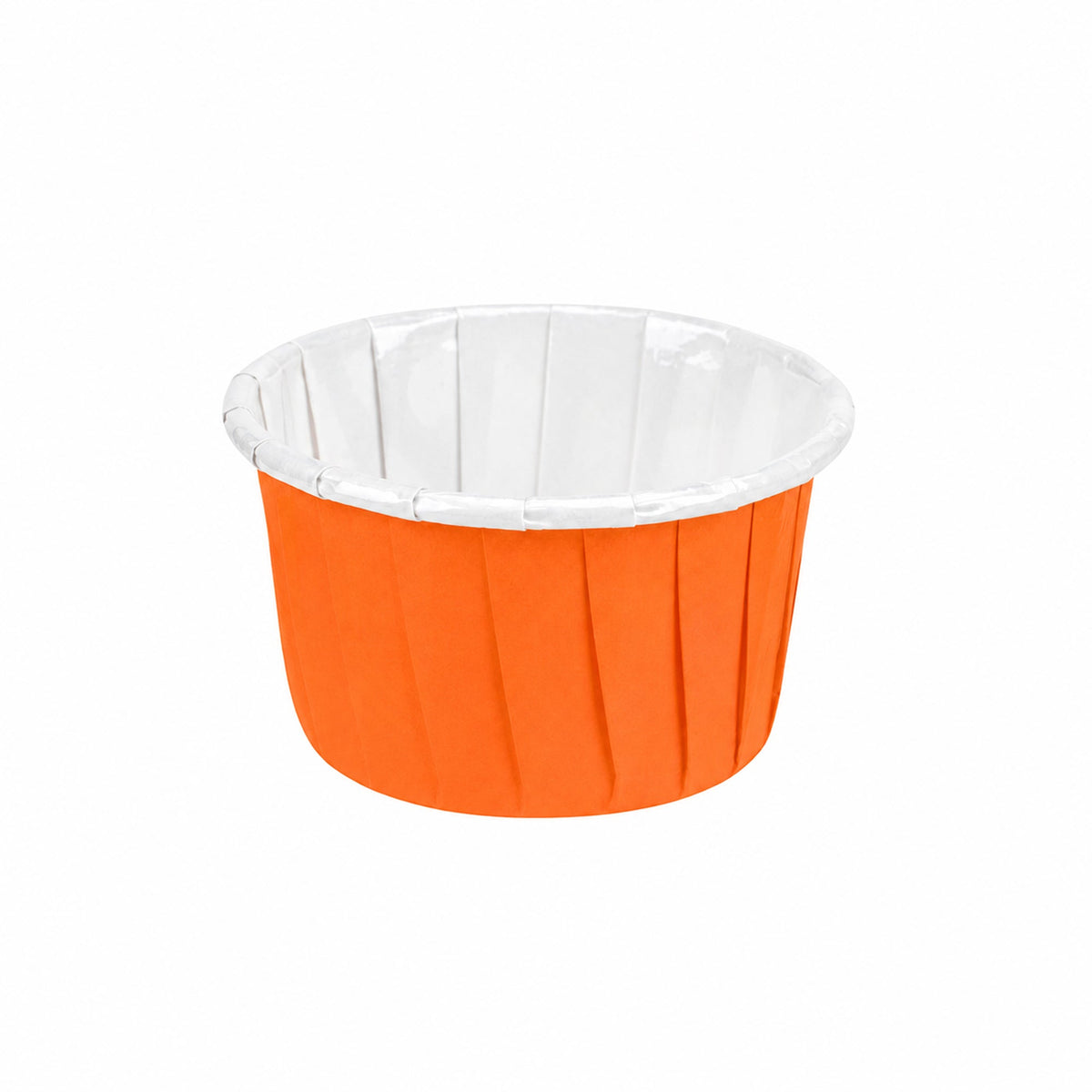 Cups, Baking, 1 Ounce, Paper, Tangerine Orange, Pleated, Small 2 x 2 x 1.25 Inch, Round,200 - 1 COUNT