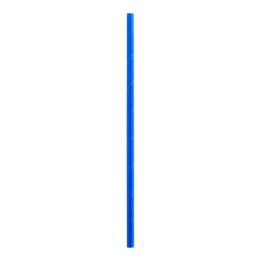 Straws, 7.75 Inch, Paper, Blue, Biodegradable,1 - 25 COUNT