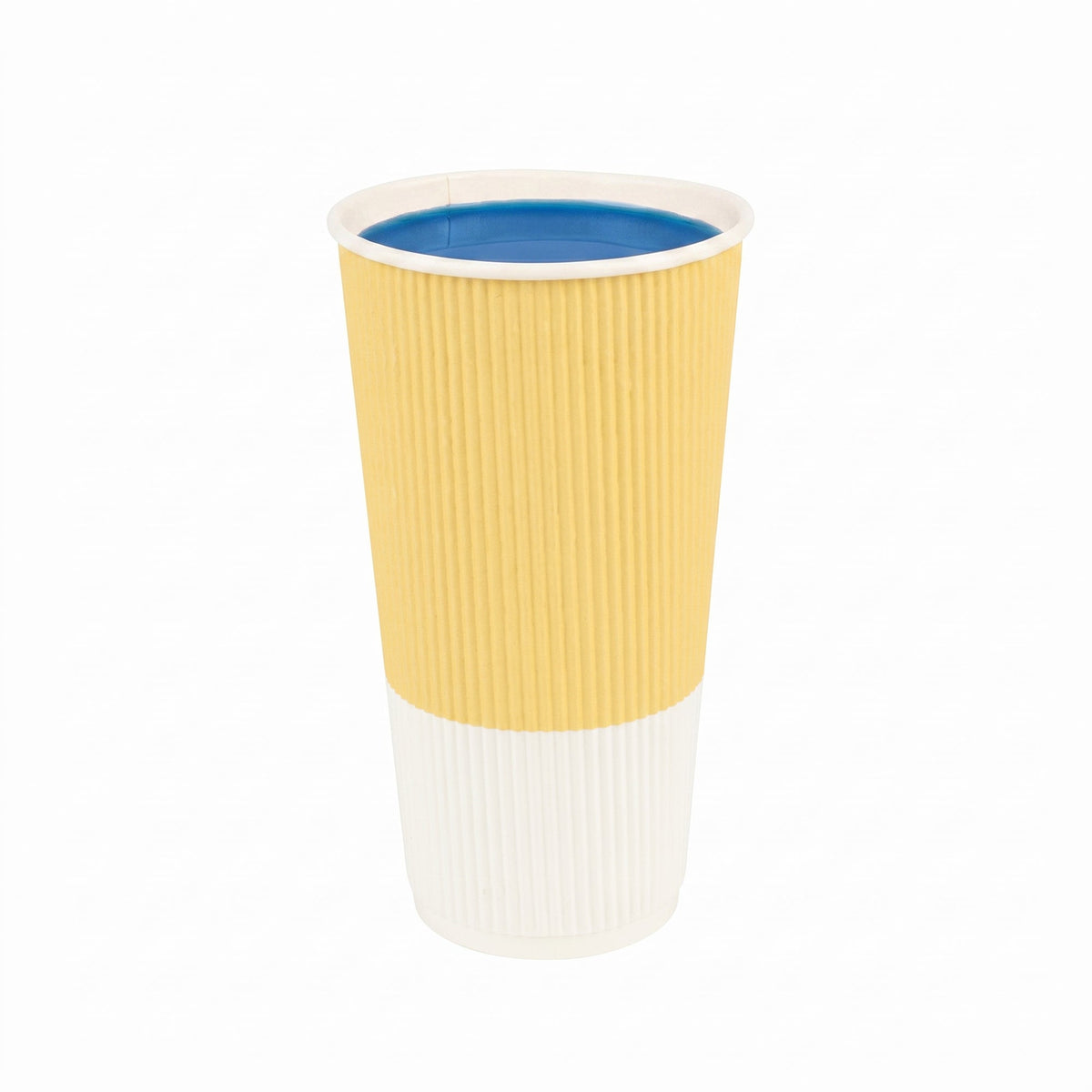 Cups, Hot, 20 Ounce, Paper, Light Yellow, Ripple Wall,1 - 250 COUNT