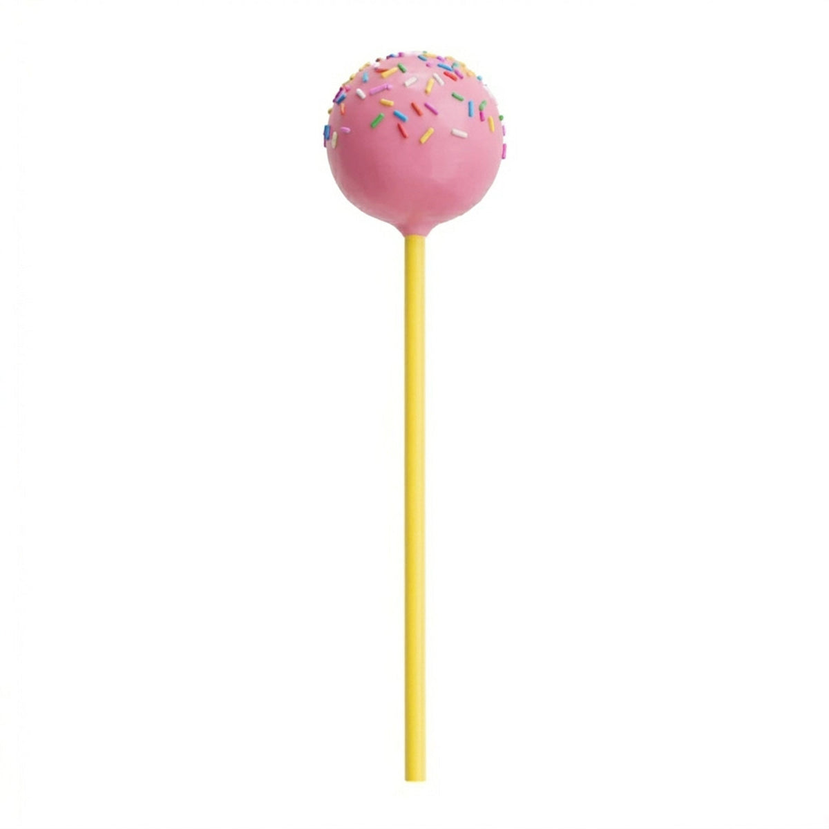 Cake Pop & Lolipop Stick, 6 x 0.16 Inch, Paper, Yellow,25 - 1 COUNT