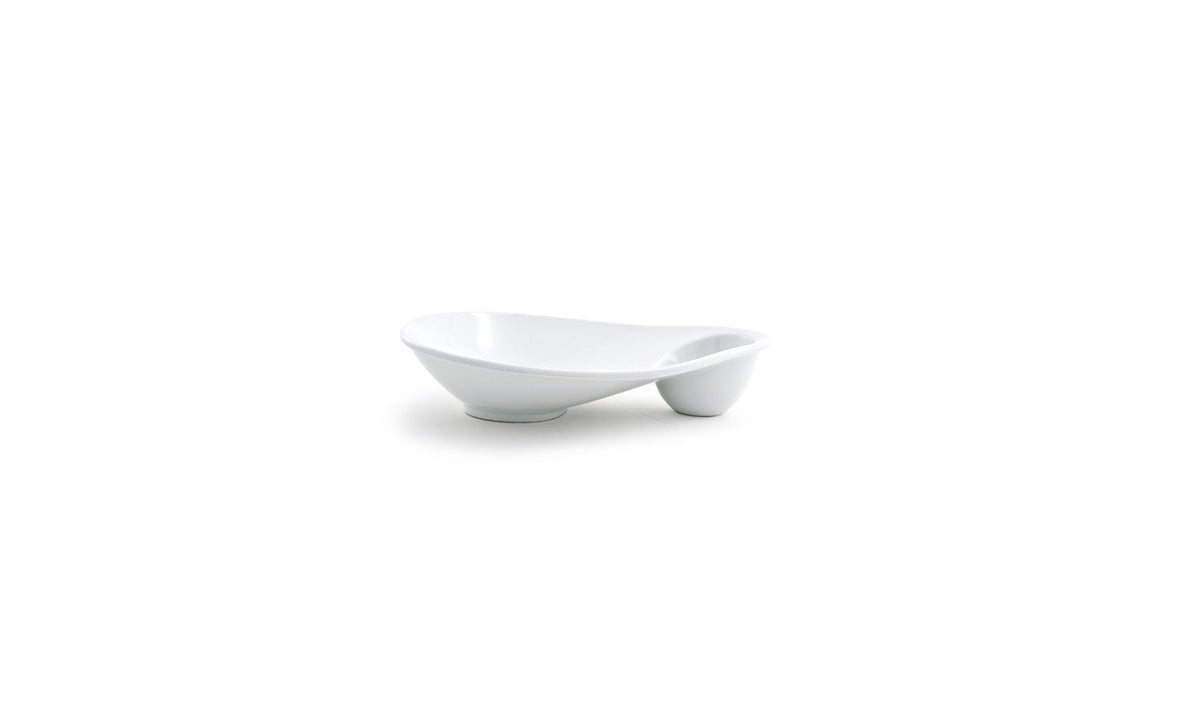 Plates, Ellipse Sampler, 8.25 x 6.5 Inch, White, Porcelain,6 - 1 COUNT